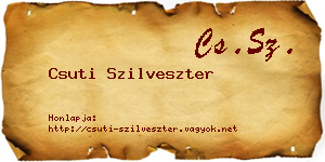 Csuti Szilveszter névjegykártya