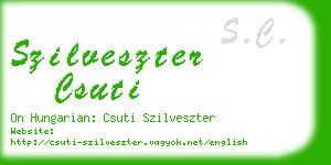 szilveszter csuti business card